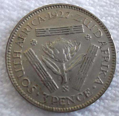 1927  3 pence   South African    Coin