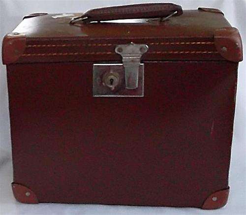 Vintage Brown Record Suitcase