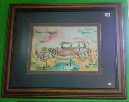 "Antique " Car Picture in Frame