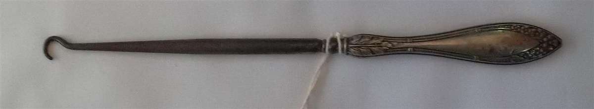 Silver Handle Button Hook