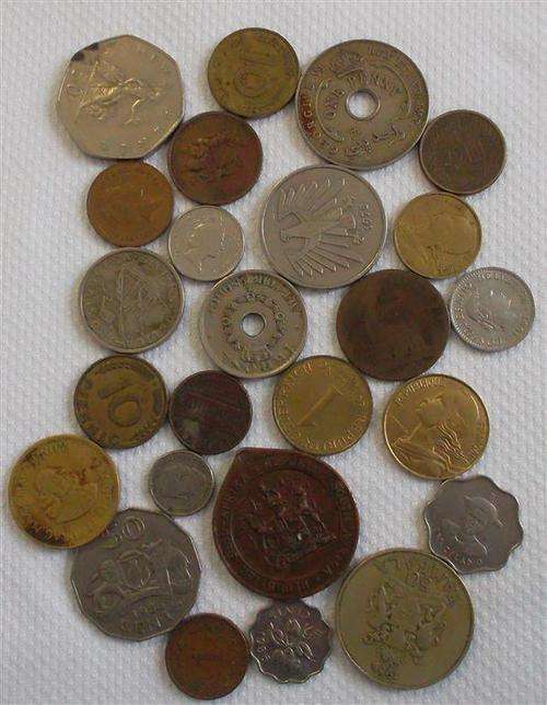 Collection (25) of World Coins.