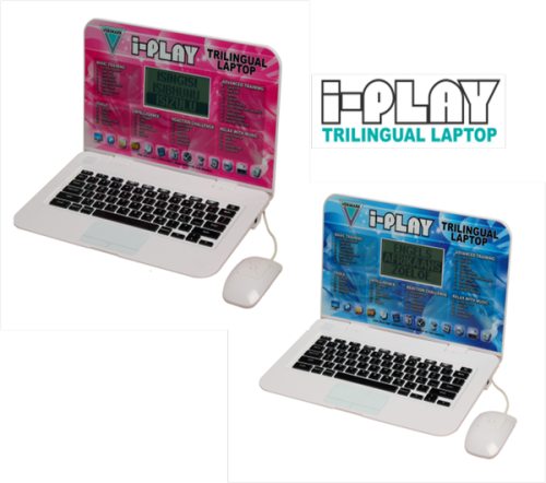 I Play Kids Laptop (Trilingual), WITH BATTERIES PLAYS OUT OF THE BOX