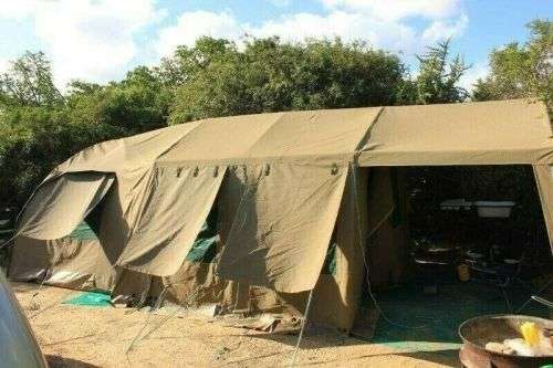 Campmor Safari Senior Bush Combo Canvas 5-person Dome Tent with Large Ext up to 6-person & Verandah