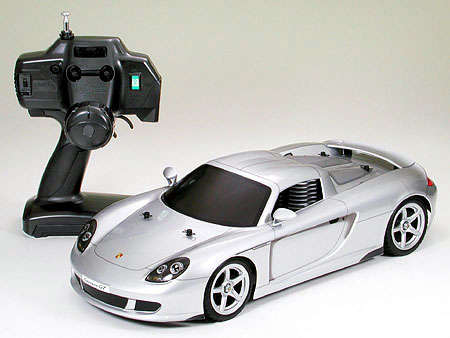 TAMIYA, 4WD, 2.1 cc NITRO ENGINE, PORCHE CARRERA GT, RC CAR, G COND, FAST, AL INC, READY TO DRIVE