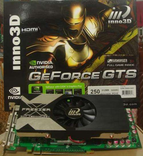 INNO GeForce Gts 250 freezer, 512Mb RAM, 256 Bit GDDR3 PCI Express 2.0 x16 HDCP, good condition