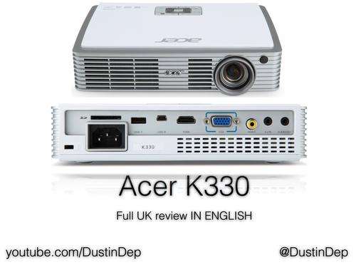 ACER K330 3D LED PROJECTOR, MODEL WITH BAG AND REMOTE