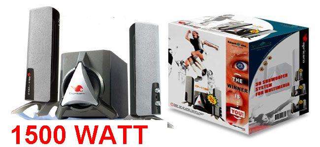 1500W 2.1 SUBWOOFER MULTIMEDIA SPEAKER SET.