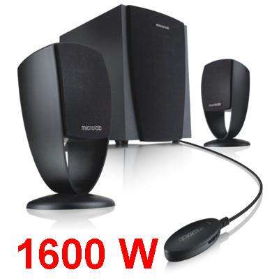 High Fidelity 2.1 speakers system with sub woofer, 1600 Watt, X-bass technology,With Remote