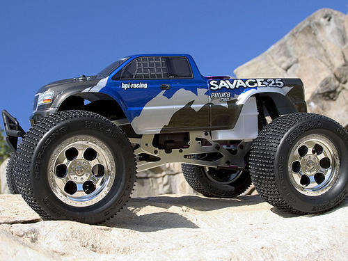HPI, LIMITED EDITION, SAVAGE 25, 4X4, 1\8TH SCALE NITRO, MONSTER TRUCK,  GOOD CONDITION, ROTOR START