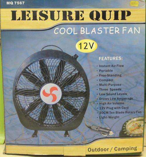 Leisure Quip 30cm Cool blaster Fan 12v Box Type 3spd for camping,car,suv.mpv,etc.. use
