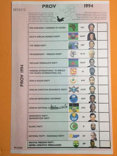 Authentic Mandela Signed Ballot - with COA!