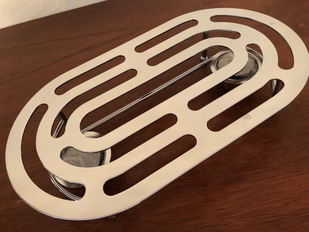 Tea Light Hot Plate Food Warmer Chrome