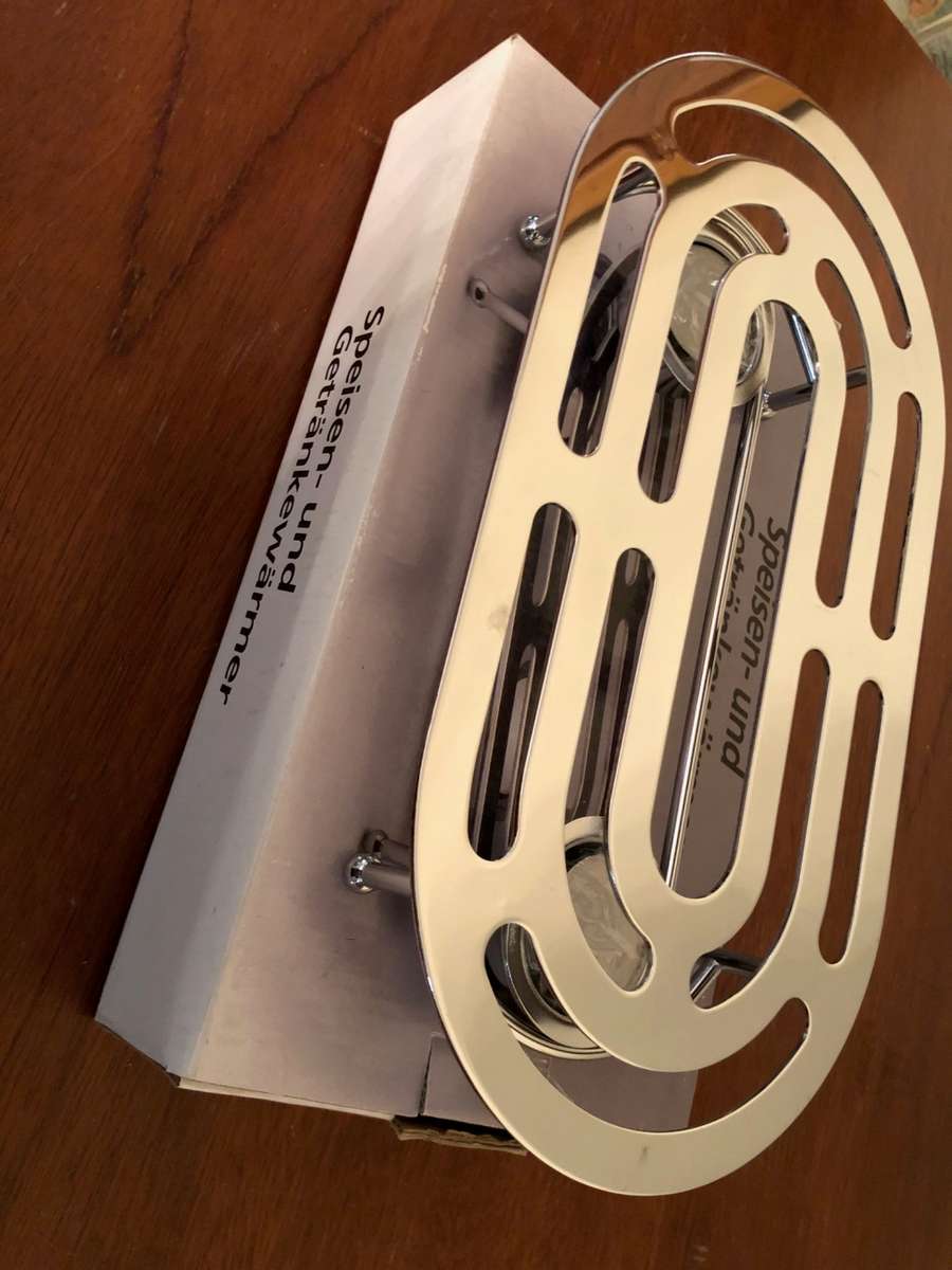 Tea Light Hot Plate Food Warmer Chrome