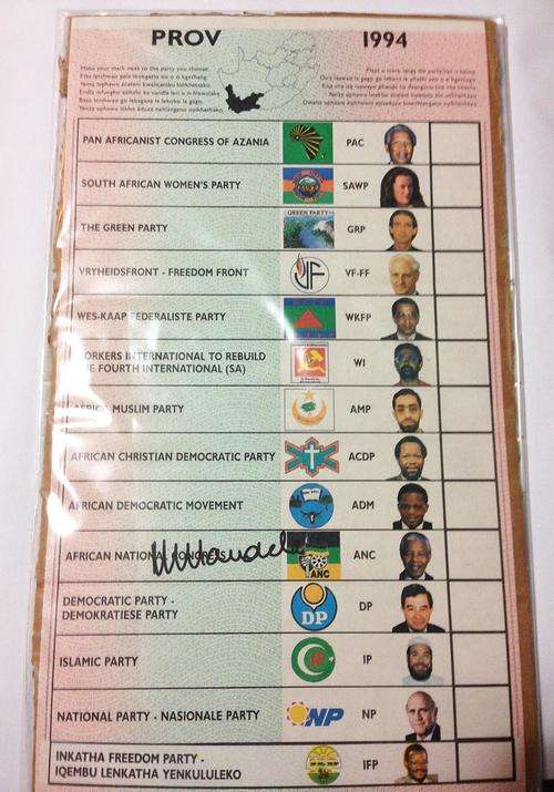 Authentic Mandela Signed Ballot - with COA!