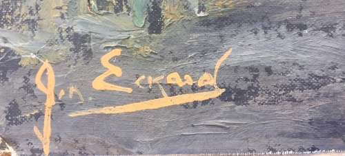 Jan Eckard - Oil of a "Herfstoneel naby Ceres" (760x500 unframed)