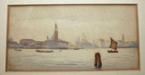 Constance Helen Greaves - Venice watercolour unframed.