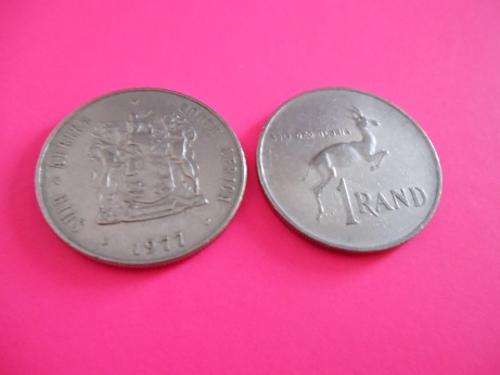 1977 SA Silver R1 coin
