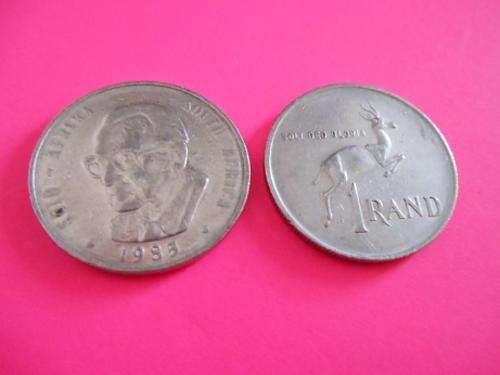 1985 SA Silver R1 Coin