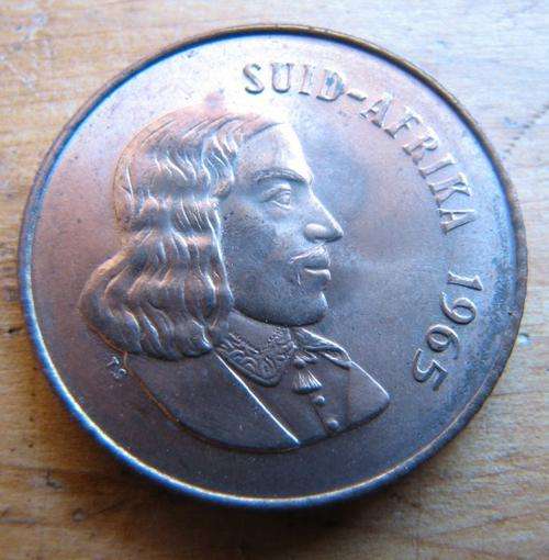 1965 SA 2c coin Afrikaans
