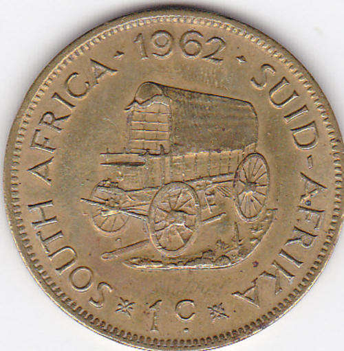 1962 SA 1c coin