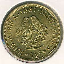 1961 SA 1/2 coins