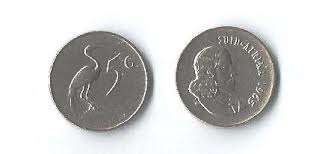 1965 SA 5c coin Afrikaans