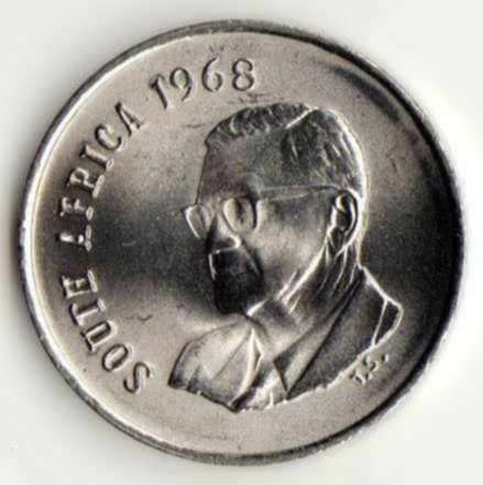 1968 SA 5c coin English