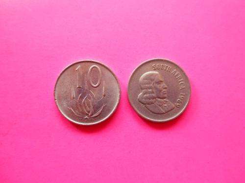 1969 SA 10c coin - English