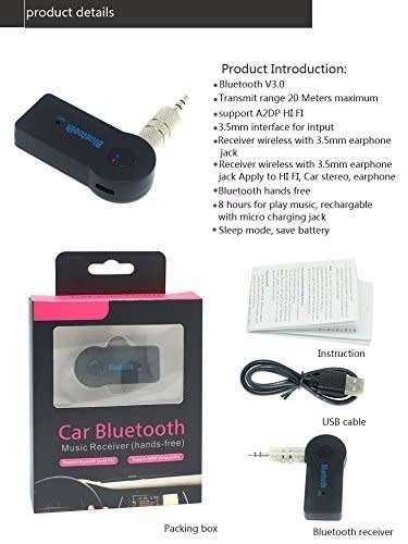 CAR BLUETOOTH MUSIC RECIEVER(HANDS FREE)