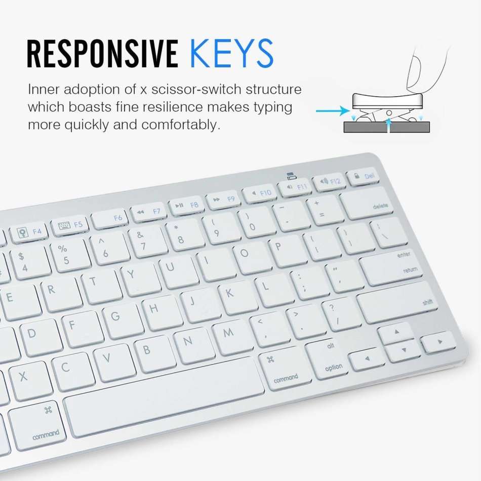 NEW Slim Wireless Bluetooth Keyboard For iMac iPad Android Phone Tablet PC