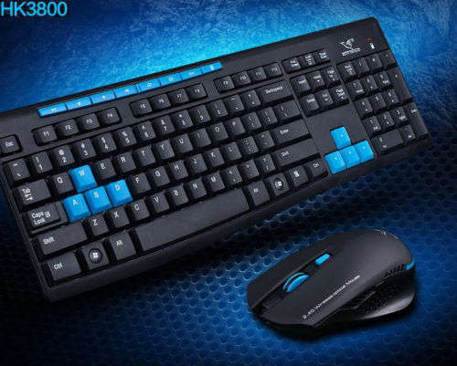 New CityForm Wireless HK3800 Usb Gaming Keyboard + 2.4GHz Gaming Mouse Set