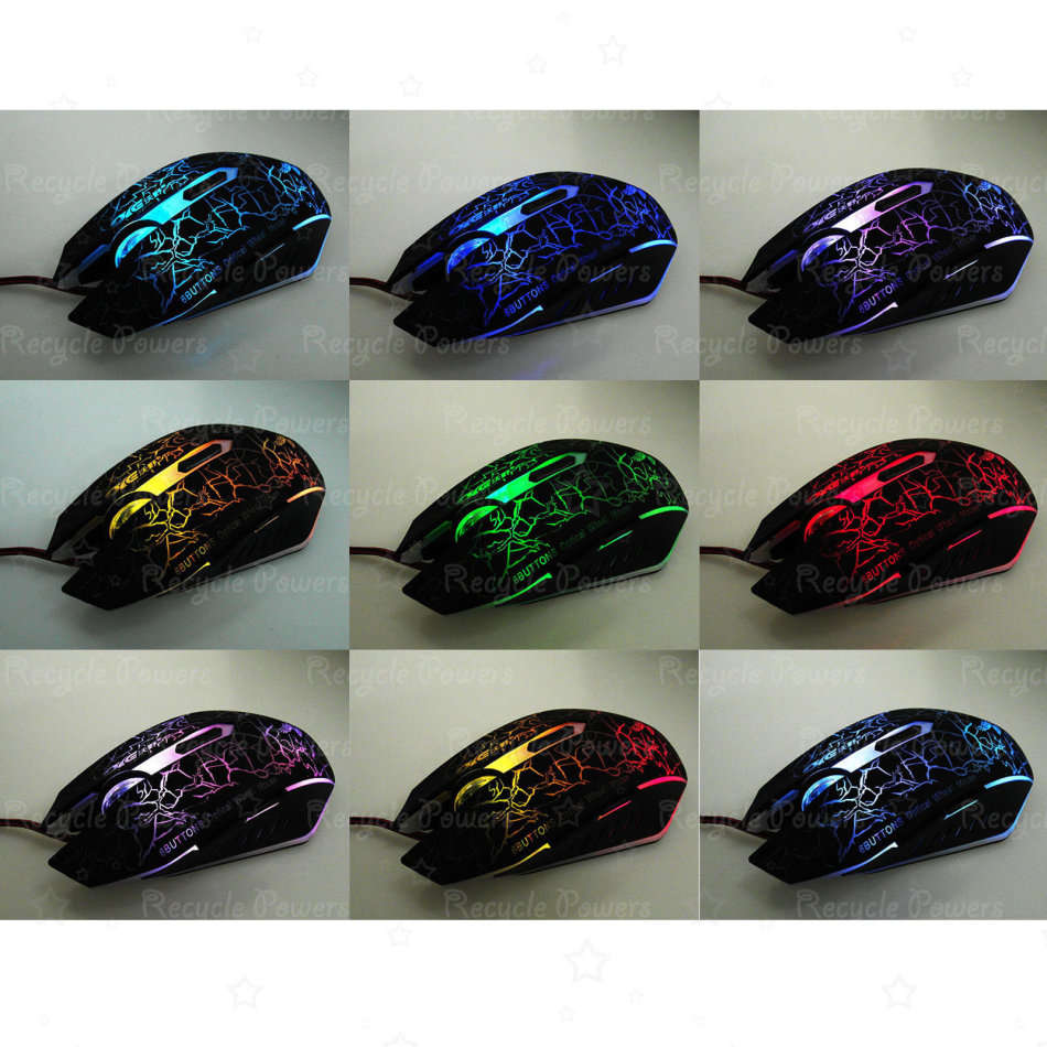 2400DPI-Optical-Adjustable-6D-Button-Wired-Glowing-Gaming-Game-Mice-Mouse-Black  2400DPI-Optical-Ad