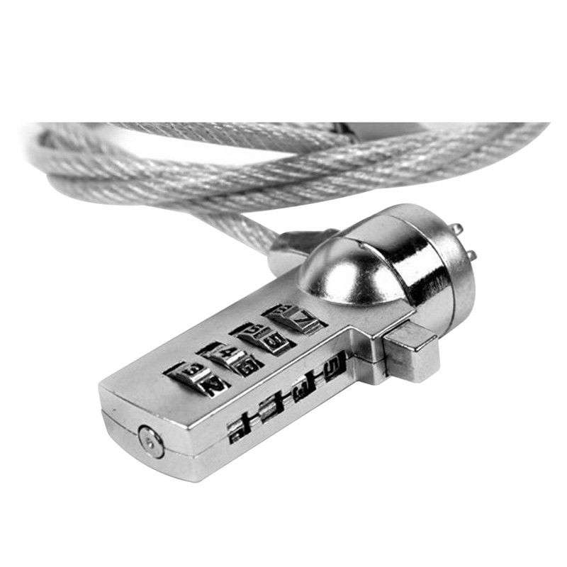 Silver 1.2 m 4 Laptop security lock for laptop ,moniter