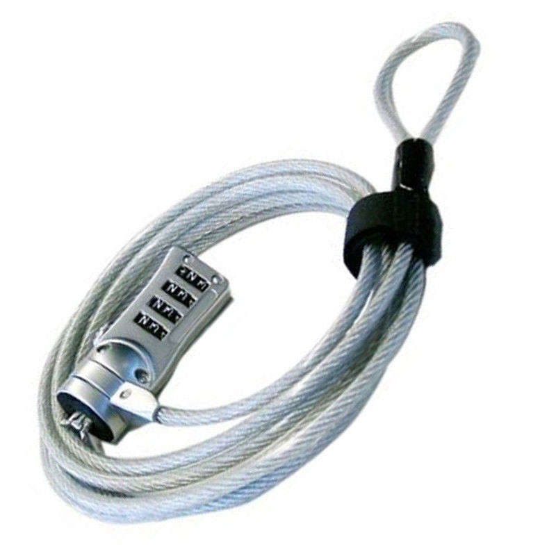 Silver 1.2 m 4 Laptop security lock for laptop ,moniter