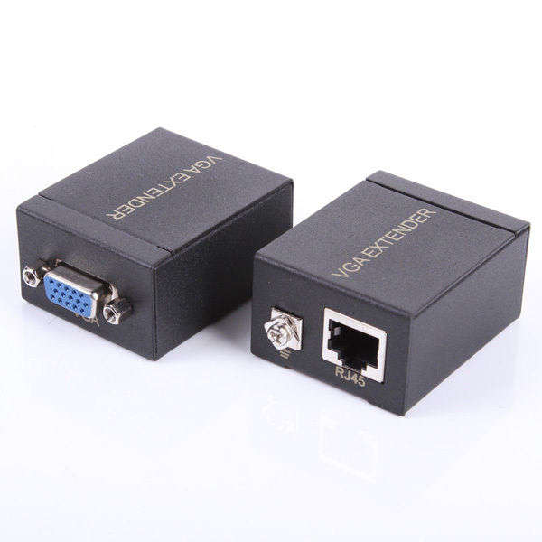 VGA Extender Rj45 Network Cable Sender Receiver Signal Amplifier PC Meeting 60m