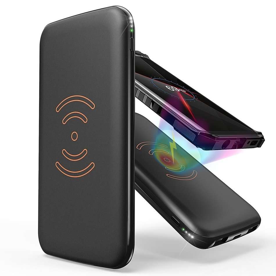15600Ah Qi Wireless Charging Power Bank Portable External Battery iPhone Samsung