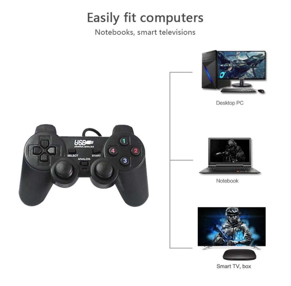 Wired USB Gamepad Remote Game Controller Vibration Motor For PC TV Tablet Laptop