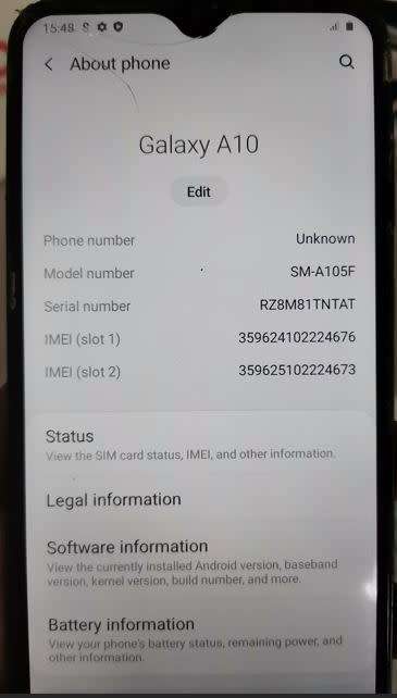 Samsung Galaxy A10 - Secondhand - Working condition