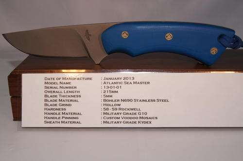 Custom Handmade Knife: Alantic Sea Master