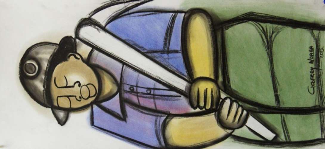 GODFREY NDABA PASTELS  "MINER"