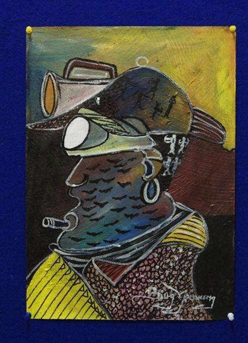 BILLY MOLOKENG BEAUTIFUL OIL ON PAPER