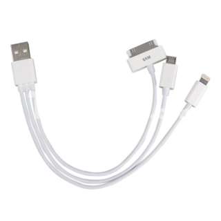 MULTI ADAPTOR CABLE FOR IPHONE 5 PHONE 4 & SAMSUNG