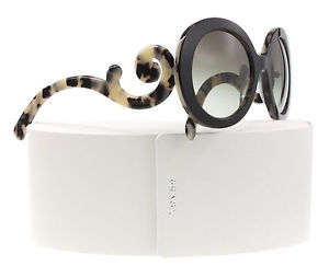 PRADA Baroque Sunglasses- Top Black with White Havana Ladies