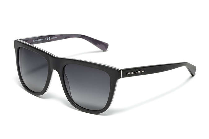 DOLCE & GABBANA BLACK WITH MIMETIC PRINT SUNGLASSES **R1 AUCTION**