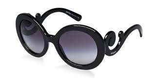 PRADA PR27NS OVERSIZED CURVE SUNGLASSES IN BLACK