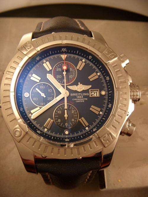 BREITLING SUPER AVENGER  NEW DEMO  OCT 2009   WITH BOXES +  WARRANTY  1/2  PRICE