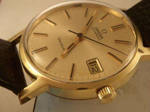 OMEGA   AUTOMATIC  GENEVE SOLID 18K   GOLD############## no reserves#####################