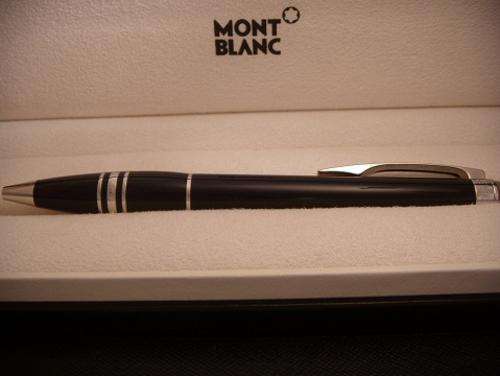 MONT BLANC STARWALKER BLACK RASIN BALLPOINT PEN     #NO  RESERVES#