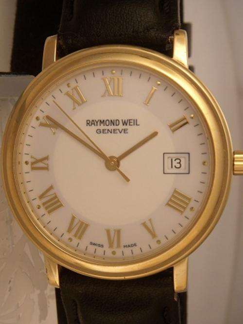 RAYMOND WEIL GENEVE GOLD, ROMAN NUMERALS    @@ NO RESERVES@@