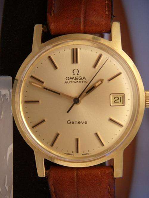 OMEGA   AUTOMATIC  GENEVE SOLID 18K   GOLD############## no reserves#####################